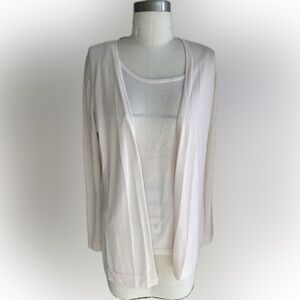 Worth Light Pink Cashmere Sweater Set (includes tank) & Worth 100% Silk Top